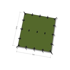 Tarp DD Hammocks 3x3 M für Bushcraft und Biwak; robust und leicht.