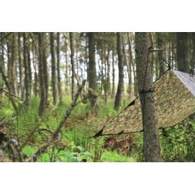 Tarp DD Hammocks 3x3 M MC Camouflage für Bushcraft und leichtes Biwak