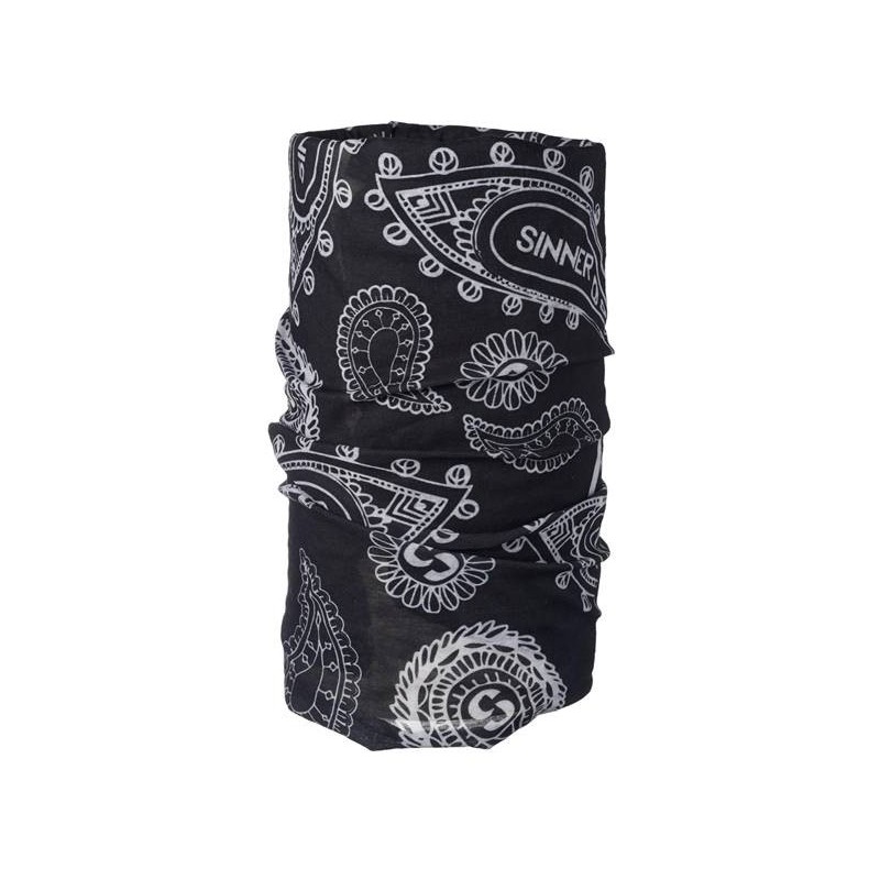 Sinner Zwarte Paisley mouw - Lichtgewicht stretch choker