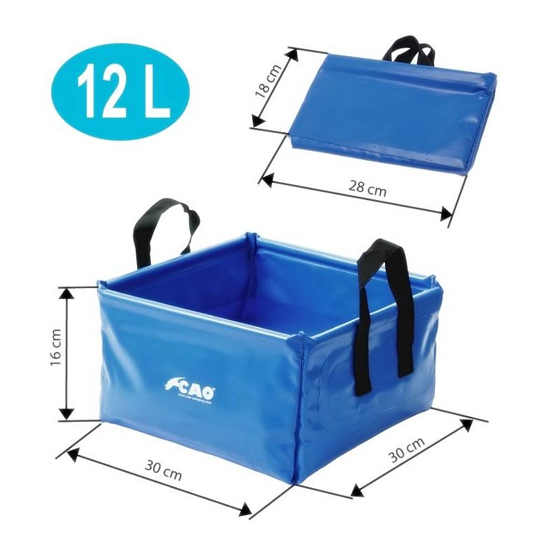 La cuvette Cao pliable carrée 12L - Achat de bassines de camping