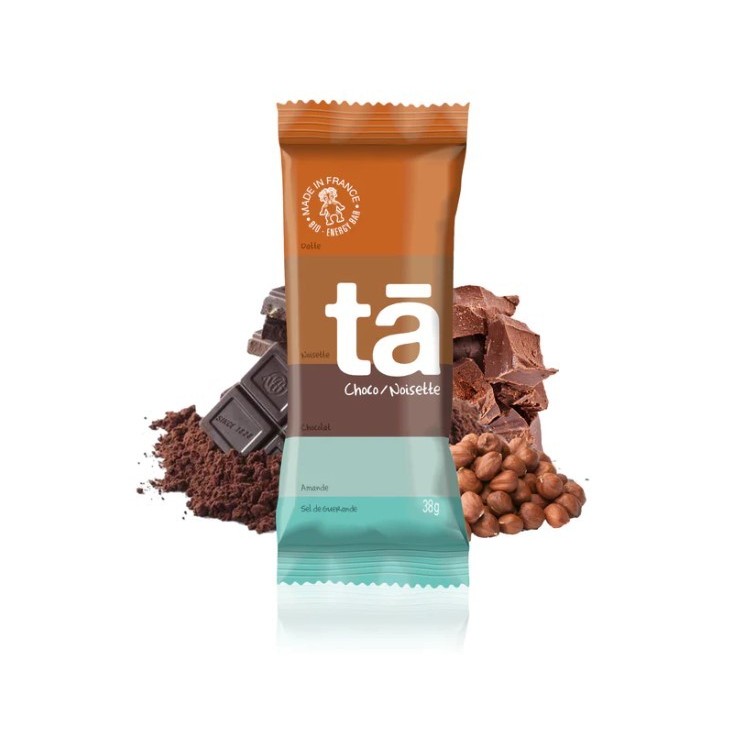 Biologische chocolade hazelnoot energiereep van TA - wandelvoeding kopen