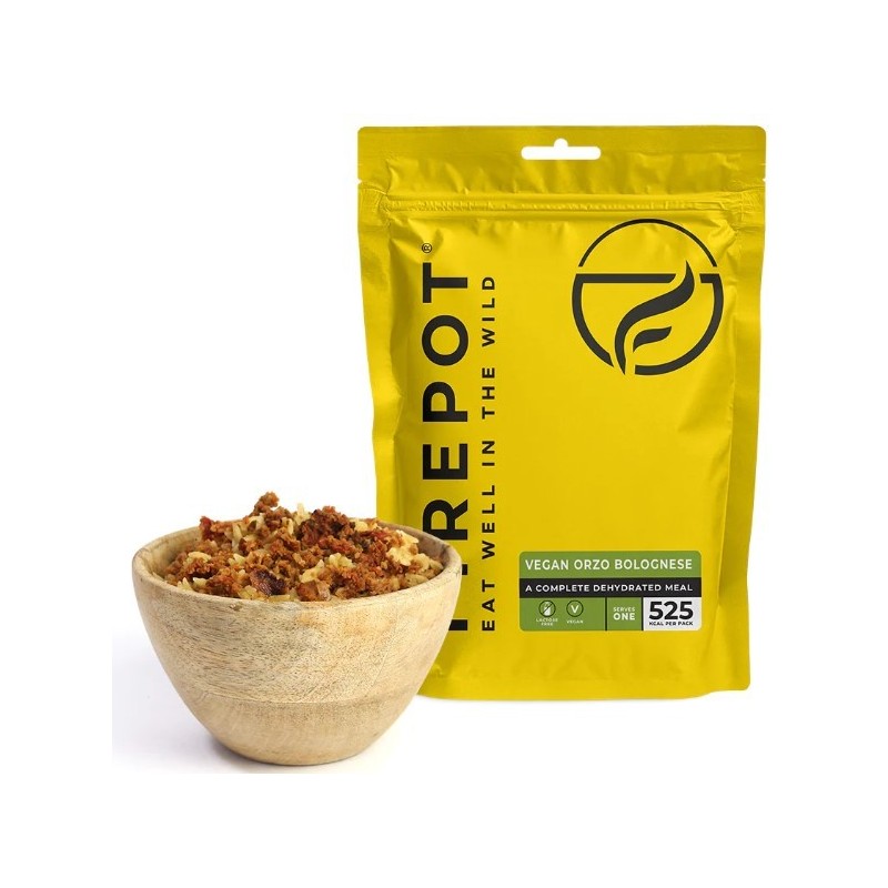 Vuurpot gedehydrateerde soja veg bolognese pastaschotel
