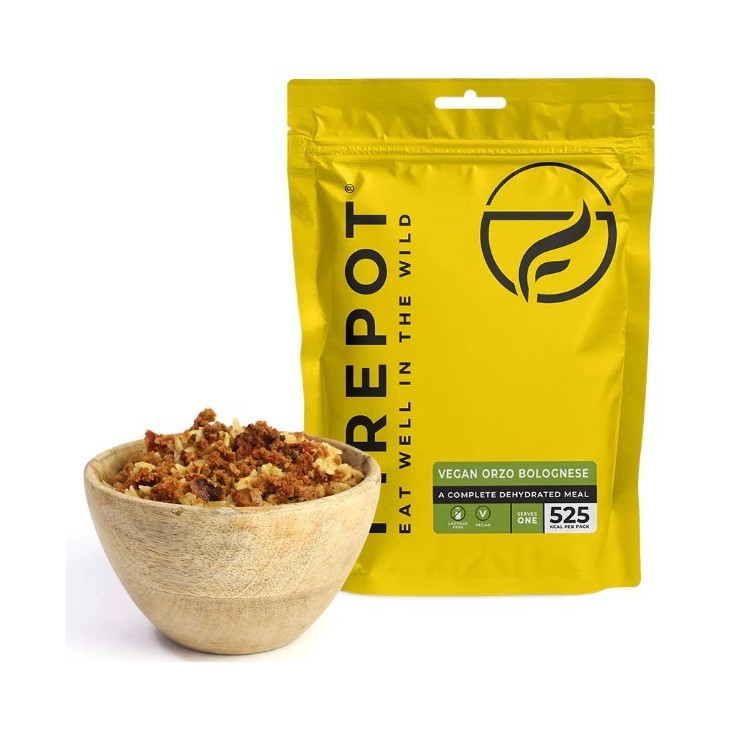 Vuurpot gedehydrateerde soja veg bolognese pastaschotel