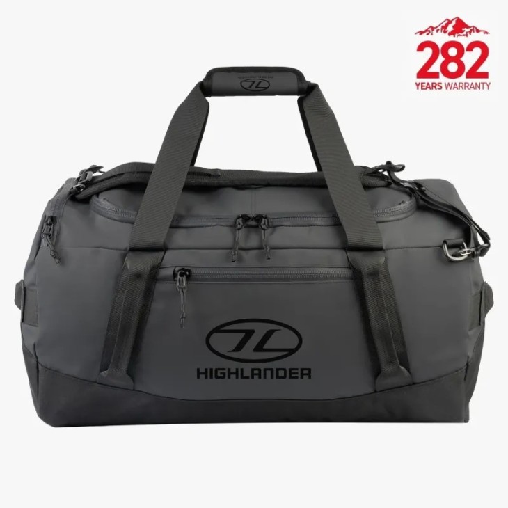 Duffeltas Highlander 65L Hauler Duffel Zwart- Robuuste plunjezak
