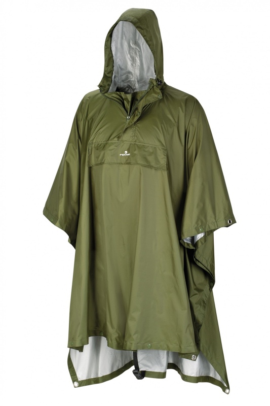GERHANNERY Poncho Antipioggia Impermeabile Uomo – Leggero 260g, Con Cappuccio, Adatto A Zaino 90L, Per Trekking Ed Escursioni