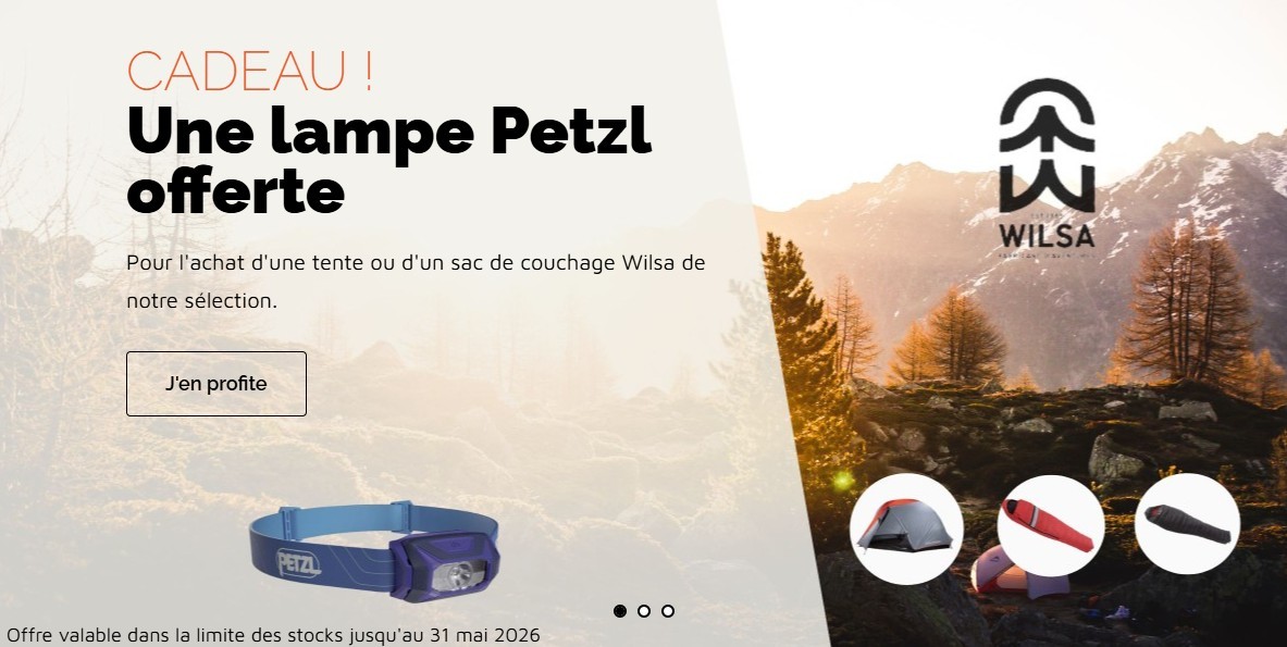 Une lampe frontale Petzl offerte !