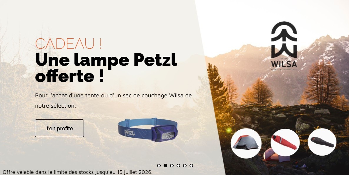 Une lampe frontale Petzl offerte !